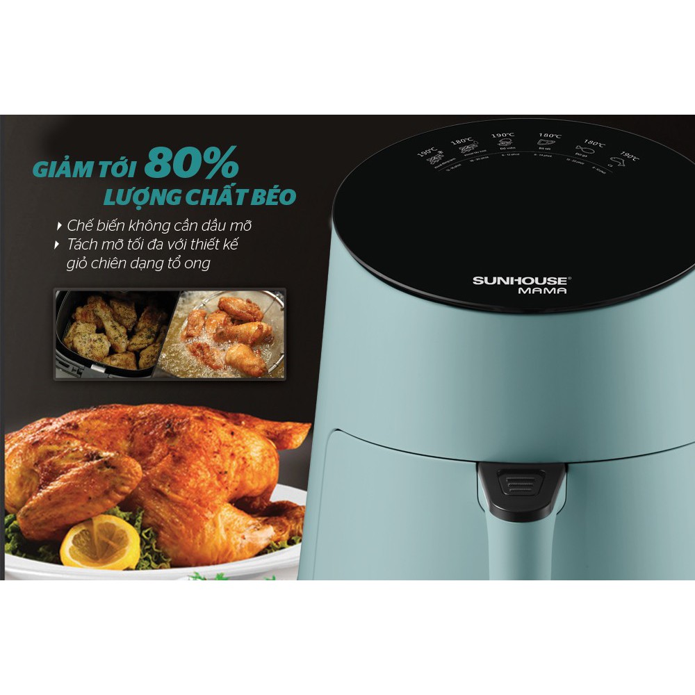 Nồi chiên không dầu 3.5L Sunhouse Mama SHD4085G