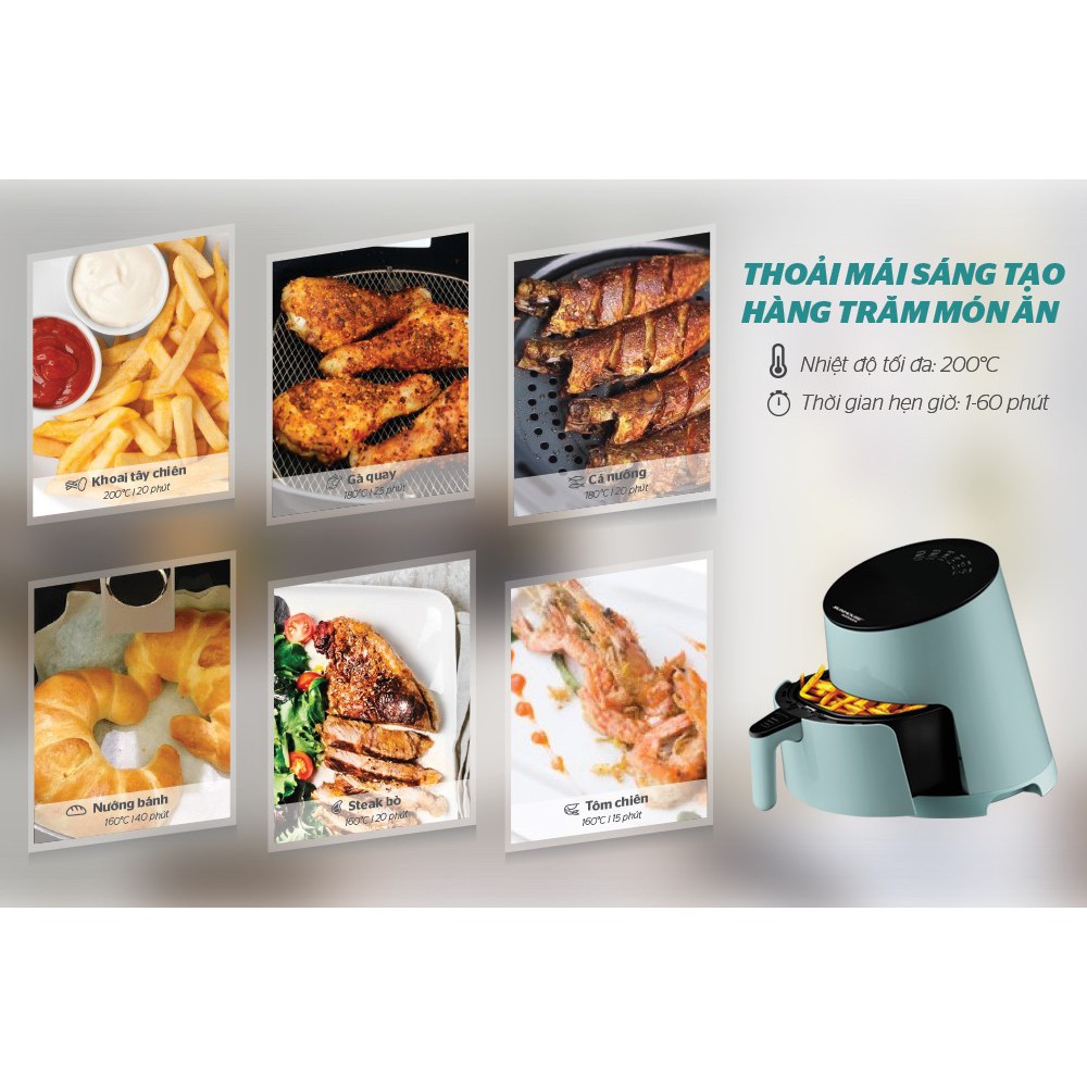 Nồi chiên không dầu 3.5L Sunhouse Mama SHD4085G