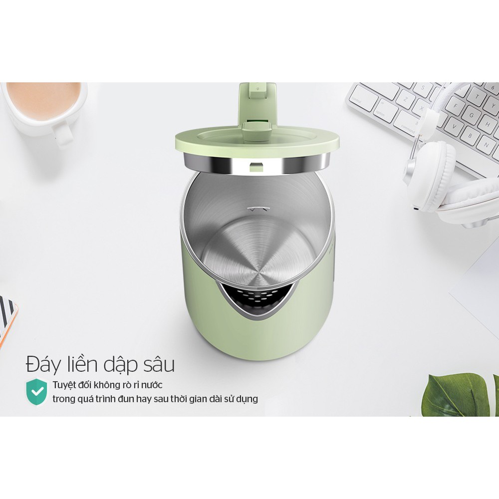 Bình đun nước siêu tốc inox 2 lớp 1.8 lít Sunhouse SHD1353/1351 - Bảo hành chính hãng 12 tháng toàn quốc