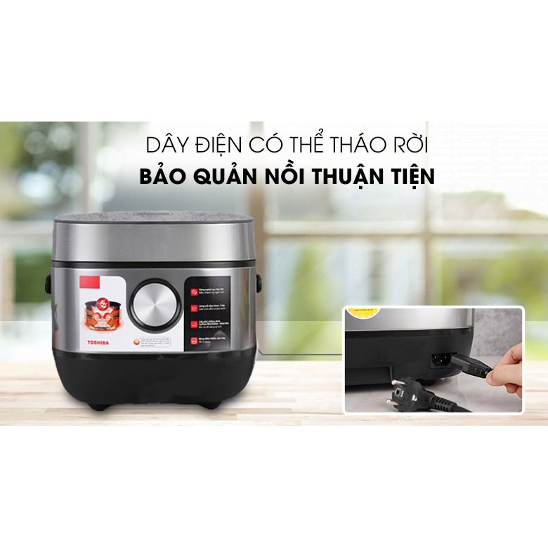 Nồi cơm điện tử cao tần cảm ứng Toshiba 1.8 lít RC-18IP1PV / 1 lít RC-10IP1PV [MIỄN PHÍ GIAO HÀNG TPHCM]