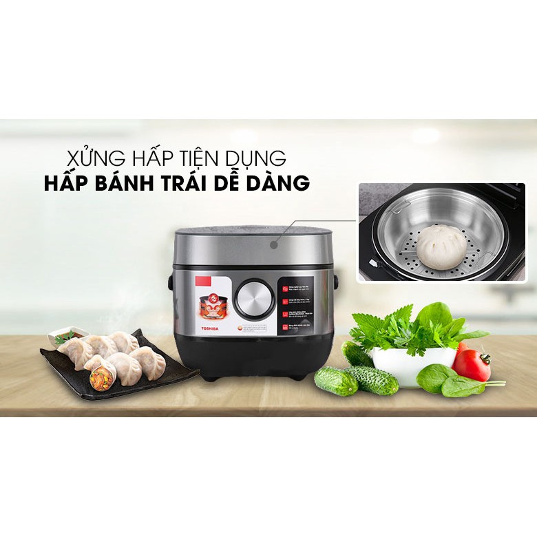 Nồi cơm điện tử cao tần cảm ứng Toshiba 1.8 lít RC-18IP1PV / 1 lít RC-10IP1PV [MIỄN PHÍ GIAO HÀNG TPHCM]
