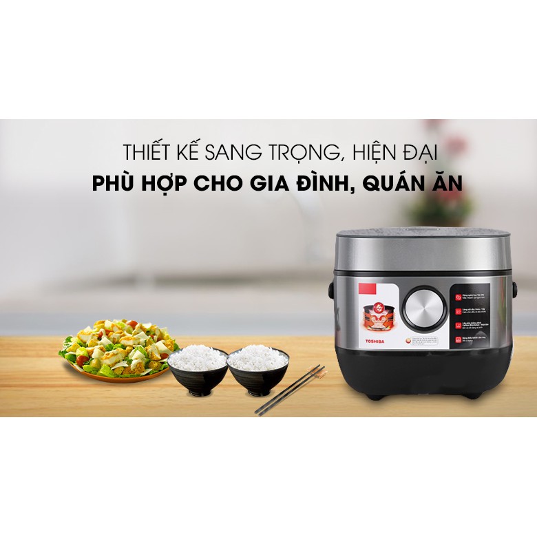 Nồi cơm điện tử cao tần cảm ứng Toshiba 1.8 lít RC-18IP1PV / 1 lít RC-10IP1PV [MIỄN PHÍ GIAO HÀNG TPHCM]