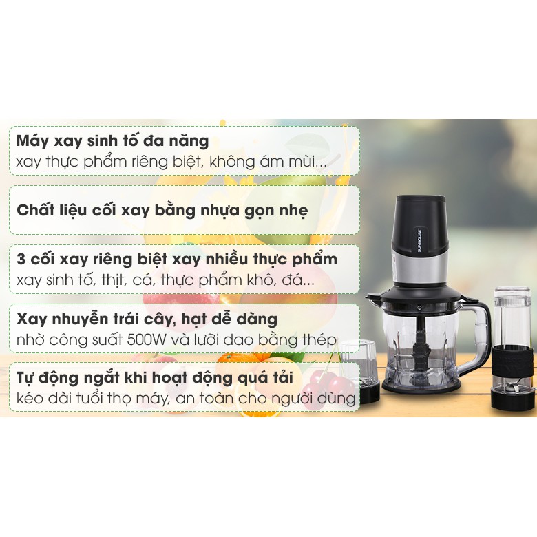 Máy xay sinh tố đa năng Sunhouse SHD5340 đen