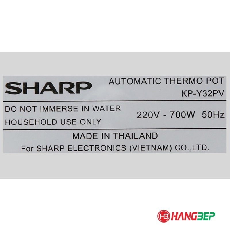 Bình thủy điện Sharp KP-Y40PV 4 lít/3 lít [CHÍNH HÃNG PHÂN PHỐI]
