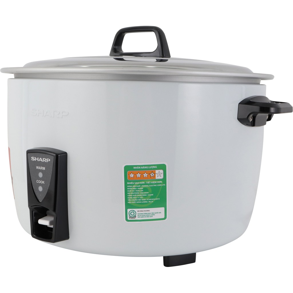 Nồi cơm điện nắp rời Sharp 7 lít KSH-77V - Hàng chính hãng bảo hành 12 tháng toàn quốc