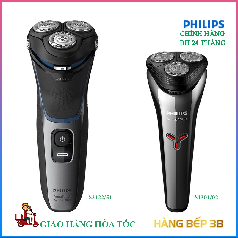 Máy cạo râu Philips S3122/51 - Cạo khô, ướt - Chính hãng phân phối, Bảo hành 2 năm