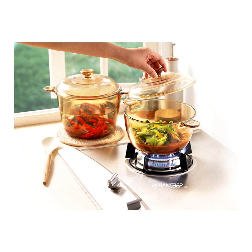 Bộ nồi chảo thủy tinh Visions VS-350/CL1 - sản xuất tại Pháp, bảo hành chính hãng 10 năm