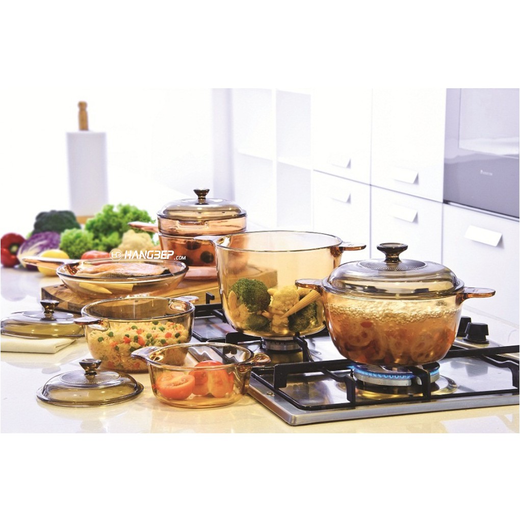 Bộ nồi chảo thủy tinh Visions VS-350/CL1 - sản xuất tại Pháp, bảo hành chính hãng 10 năm