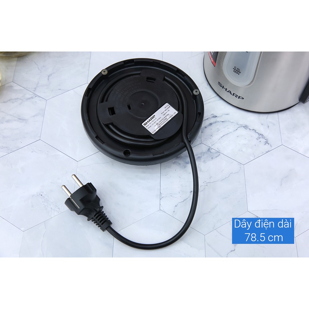 Bình đun siêu tốc Sharp 1.5 lít EKJ-15EVS-ST - Bảo hành chính hãng 12 tháng toàn quốc