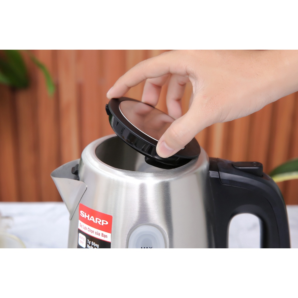 Bình đun siêu tốc Sharp 1.5 lít EKJ-15EVS-ST - Bảo hành chính hãng 12 tháng toàn quốc