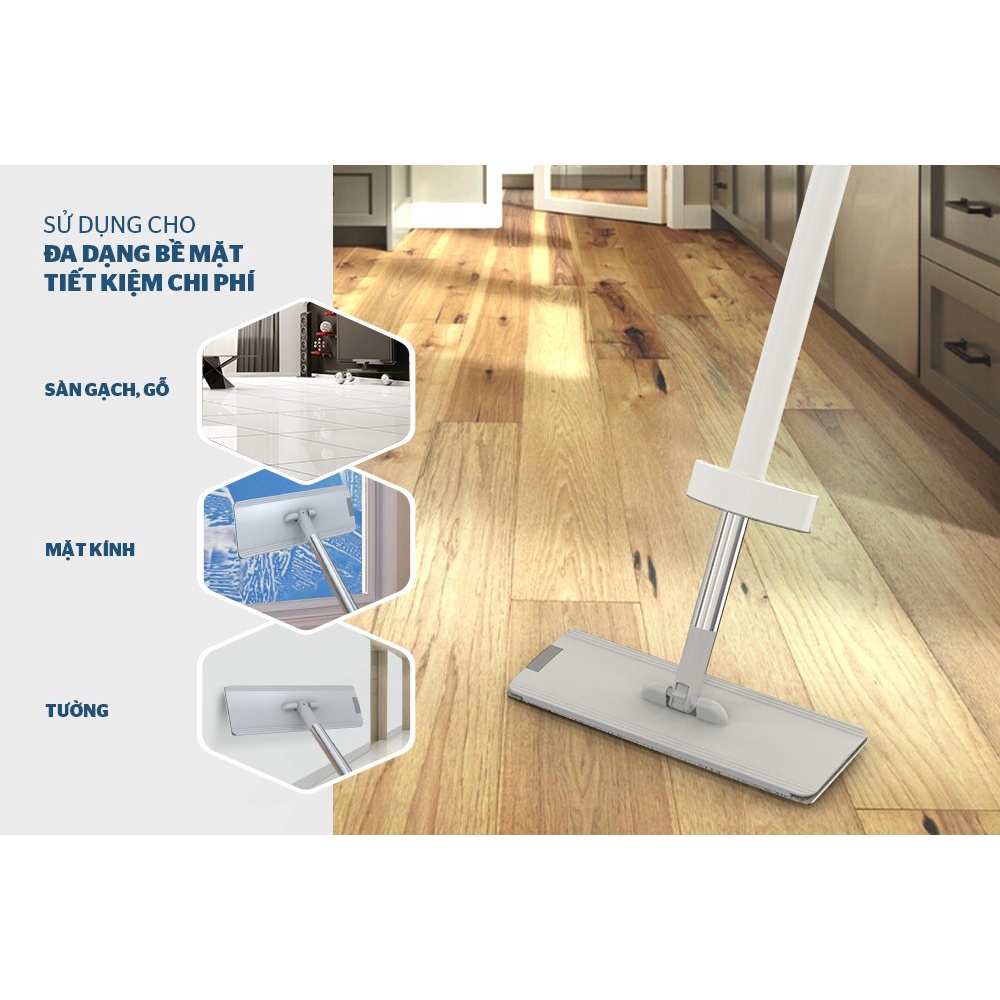 Bộ lau nhà đa năng Space Saving thế hệ mới Sunhouse KS-CL3211PW - Model mới 4.2022 - Phân phối chính hãng