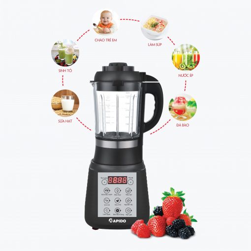 Máy làm sữa hạt sinh tố Rapido RHB1800D - Màu đỏ