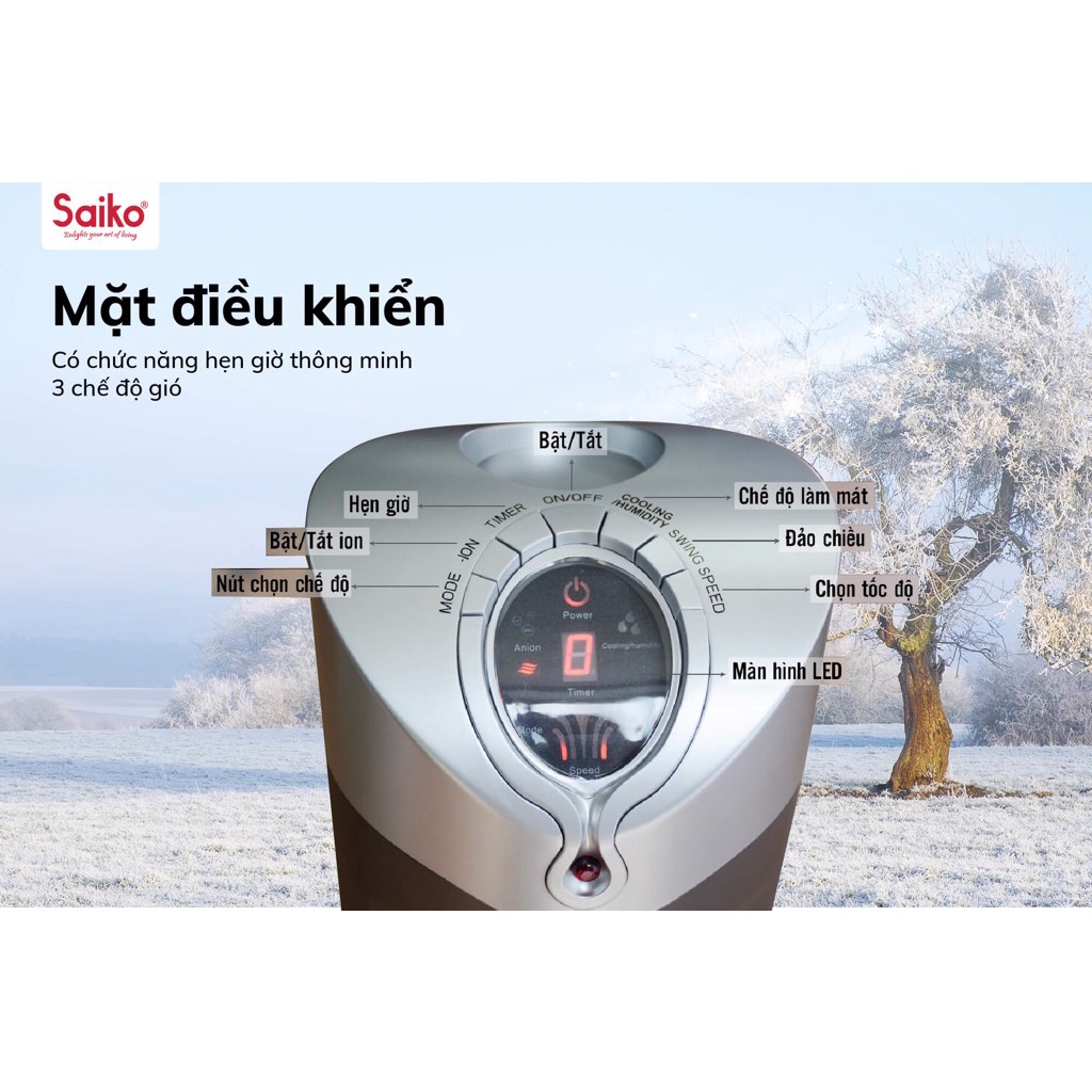 Quạt tháp hơi nước Saiko TFC-980PH - Bảo hành 18 tháng, chính hãng phân phối
