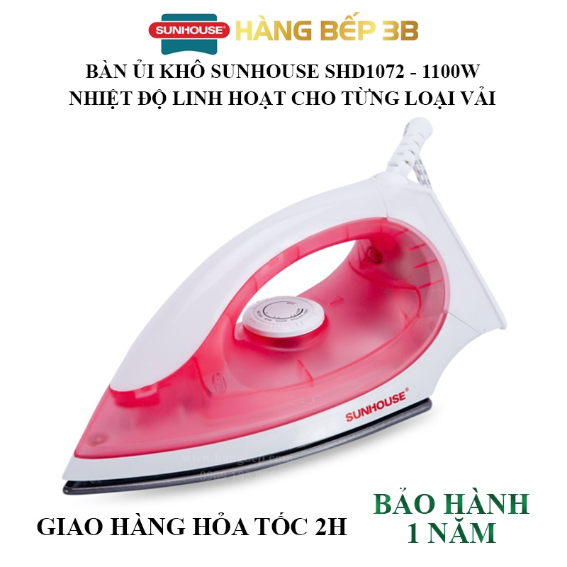 Bàn ủi khô Sunhouse SHD1072 - Hàng chính hãng Sunhouse