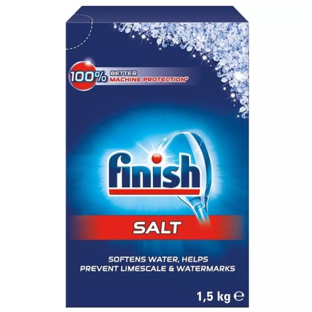 Muối rửa chén Finish 1,5kg - Nhập khẩu chính hãng