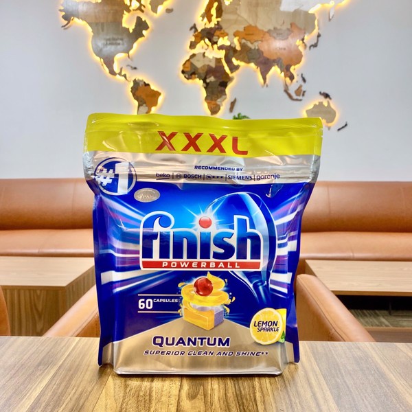 Viên rửa chén Finish Quantum 60 viên - 14 chức năng