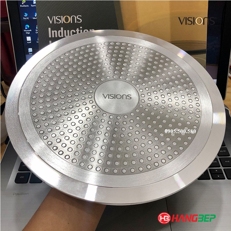 Dĩa chuyển nhiệt bếp từ 24cm Visions VS-IND-24PL/GD - chính hãng [sử dụng được với bếp từ]