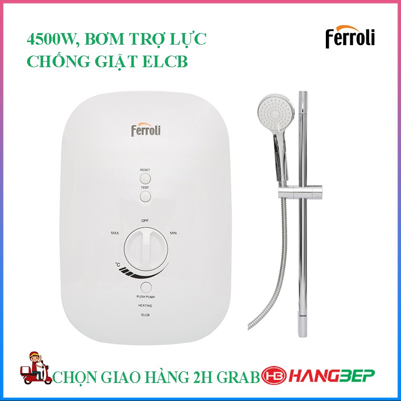 [Miễn phí lắp đặt] Máy nước nóng Ferroli Divo SSP 4.5S 4500W