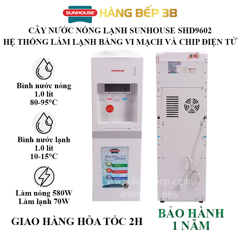 Cây nước nóng lạnh SUNHOUSE SHD9602