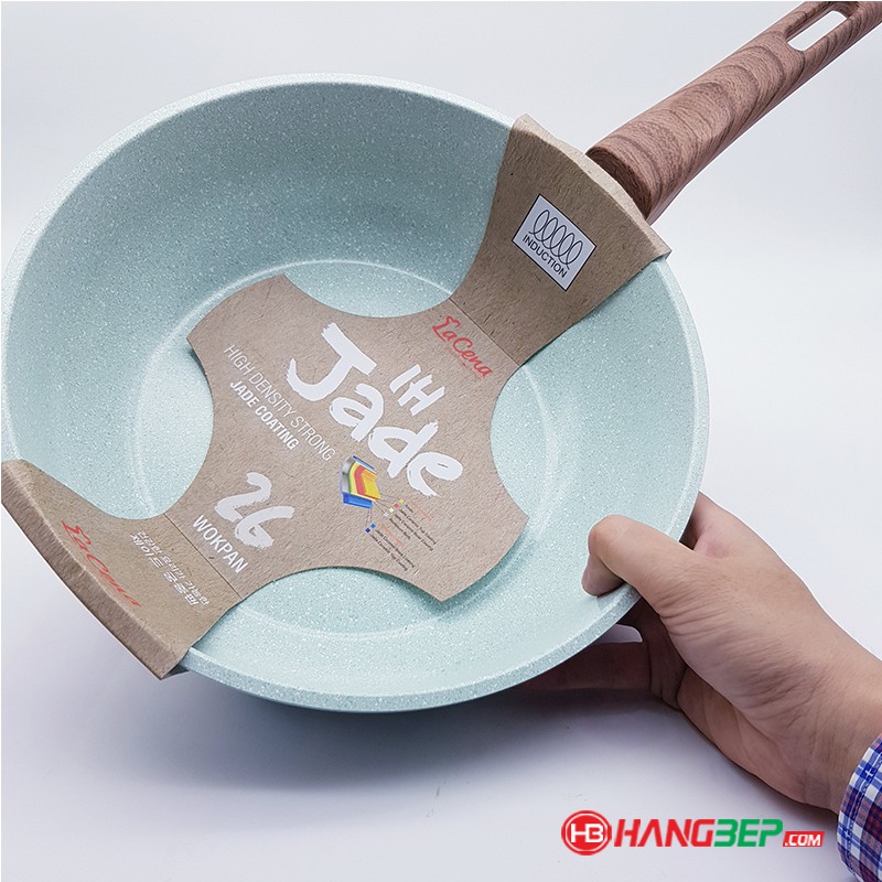 Chảo ceramic sâu lòng đáy từ Lacena 26cm/30cm - Nhập khẩu Hàn Quốc