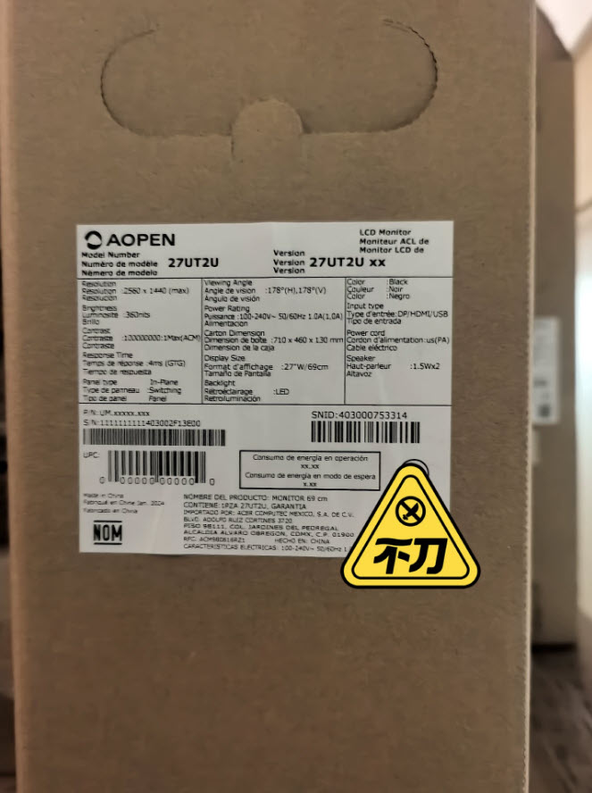 Màn hình cảm ứng 27 inch 2K 75Hz Acer/Aopen 27UT2U màn gương cường lực cảm ứng điện dung 10 điểm