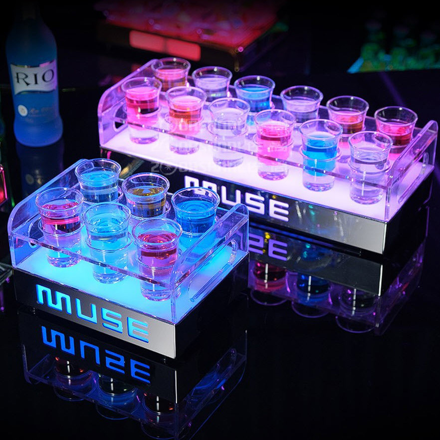 Khay đựng ly rượu tây có đèn led cho Bar, Karaoke, Nhà hàng OEM MS1805