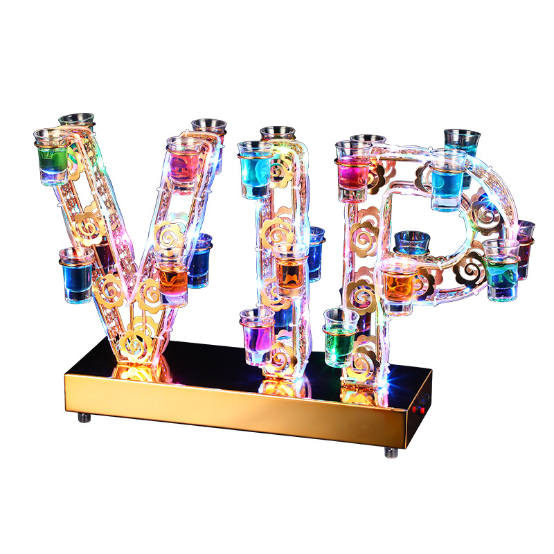 Giá đựng ly rượu tây có đèn led VIP 24 shot cho Bar, Nhà hàng OEM MS1808