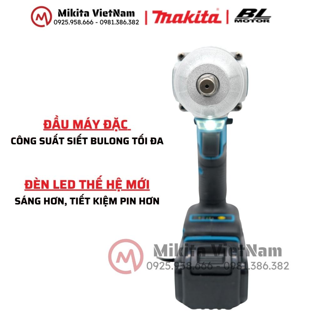 Máy siết bulong Makita 20v lực siết 880N.m động cơ không chổi than tặng đầu khẩu và đầu chuyển vít