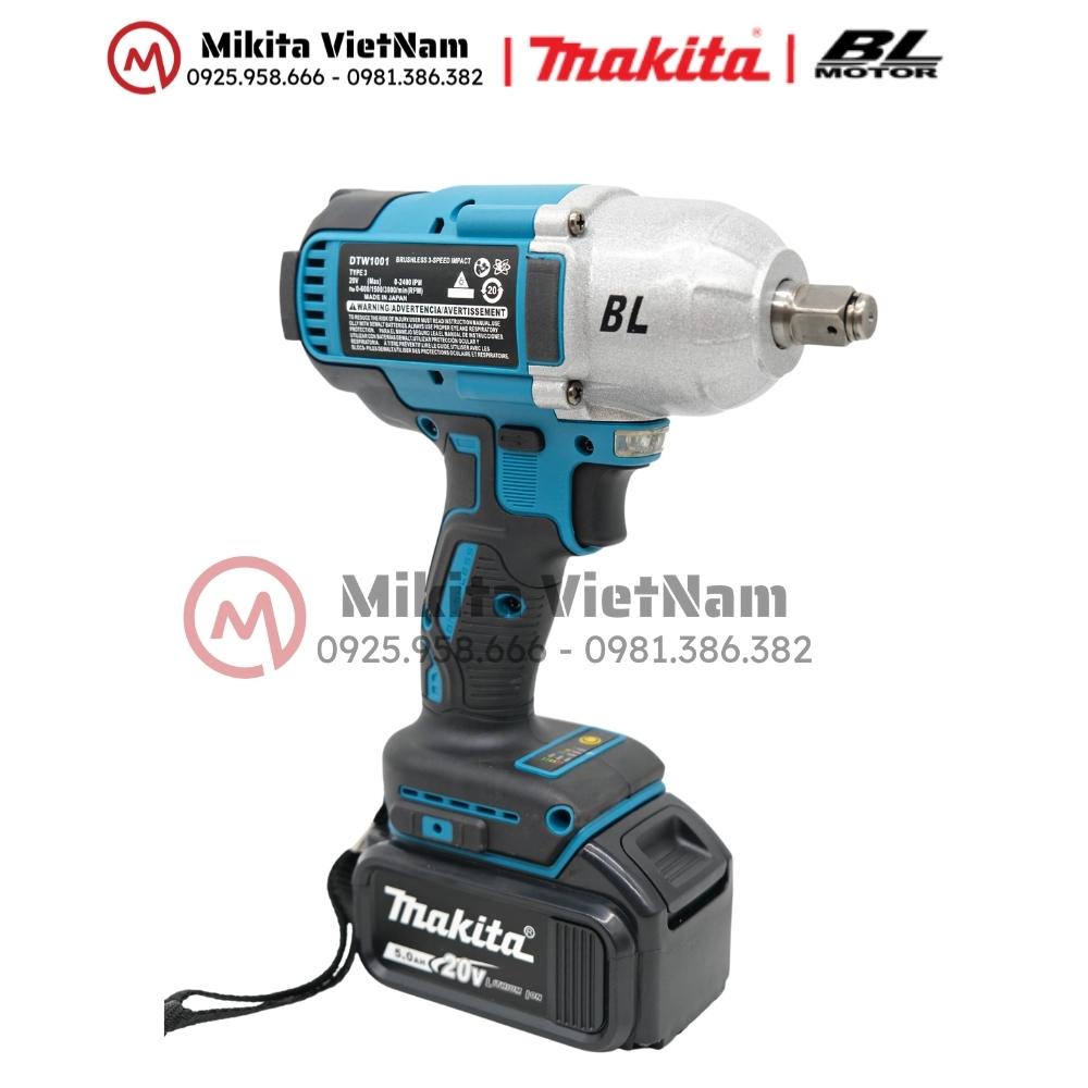 Máy siết bulong Makita 20v lực siết 880N.m động cơ không chổi than tặng đầu khẩu và đầu chuyển vít