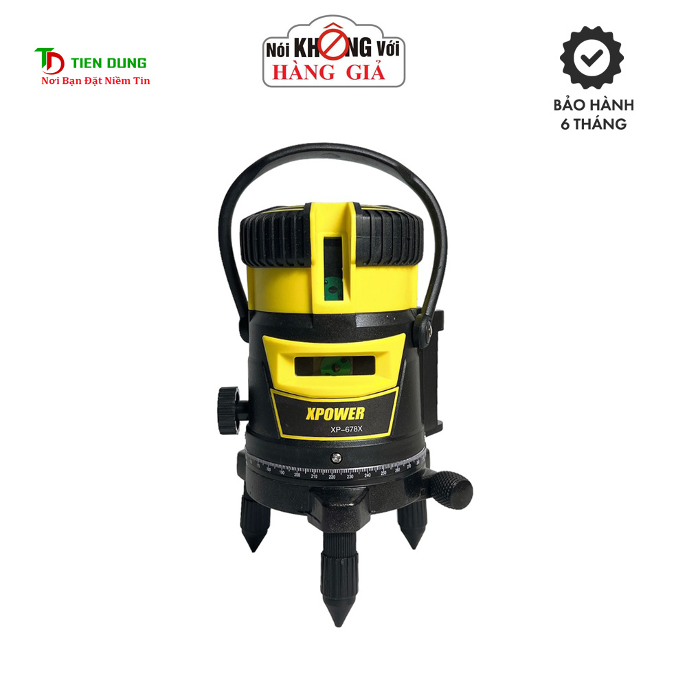 Máy cân bằng laser 5 tia xanh XPOWER bóng LED ( phím CẢM ỨNG )