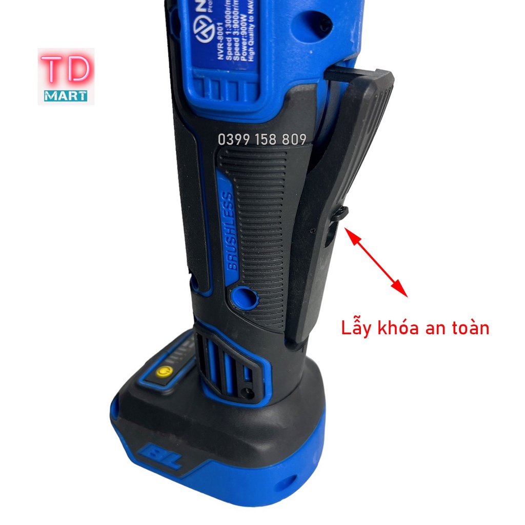Thân máy mài pin Navara 8001 không chổi than chân pin phổ thông