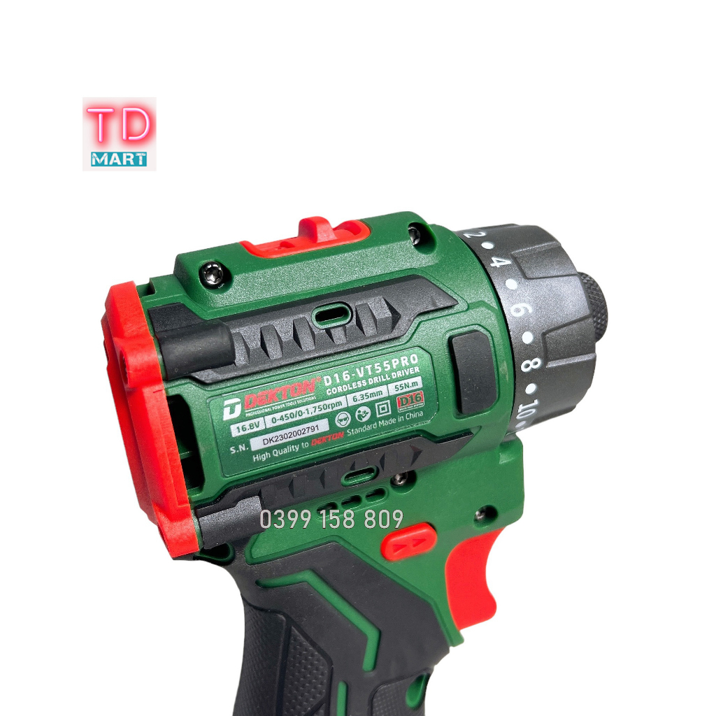 Thân Máy Bắn Vít Trượt Dekton Dekton D16-VT55PRO - Motor Brushless - Lực Siết 55N.m