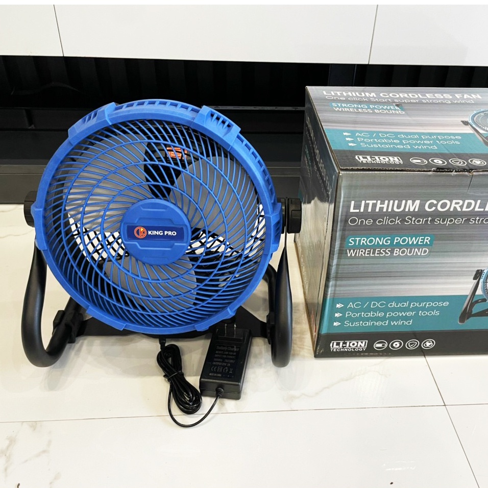 Quạt chạy pin KINGPRO sài chung chân pin Makita 18V