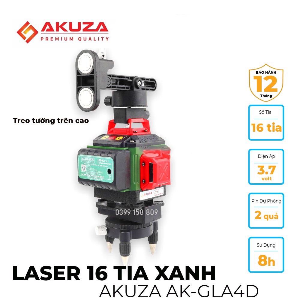 Máy cân bằng LASER 16 tia xanh AKUZA GLA 4D