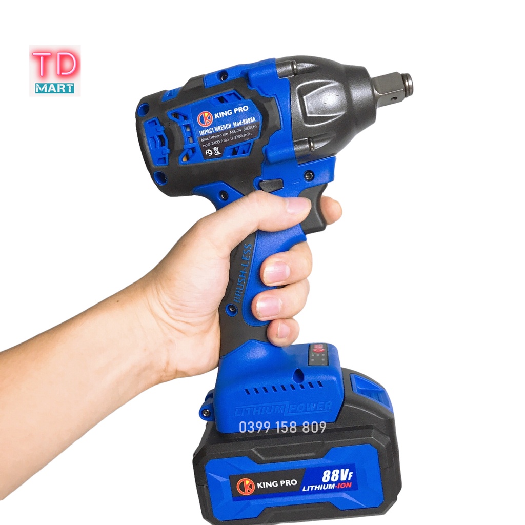 Máy Siết BULONG KINGPRO 88VF lực Siết 360N.m - Hàng Chính Hãng