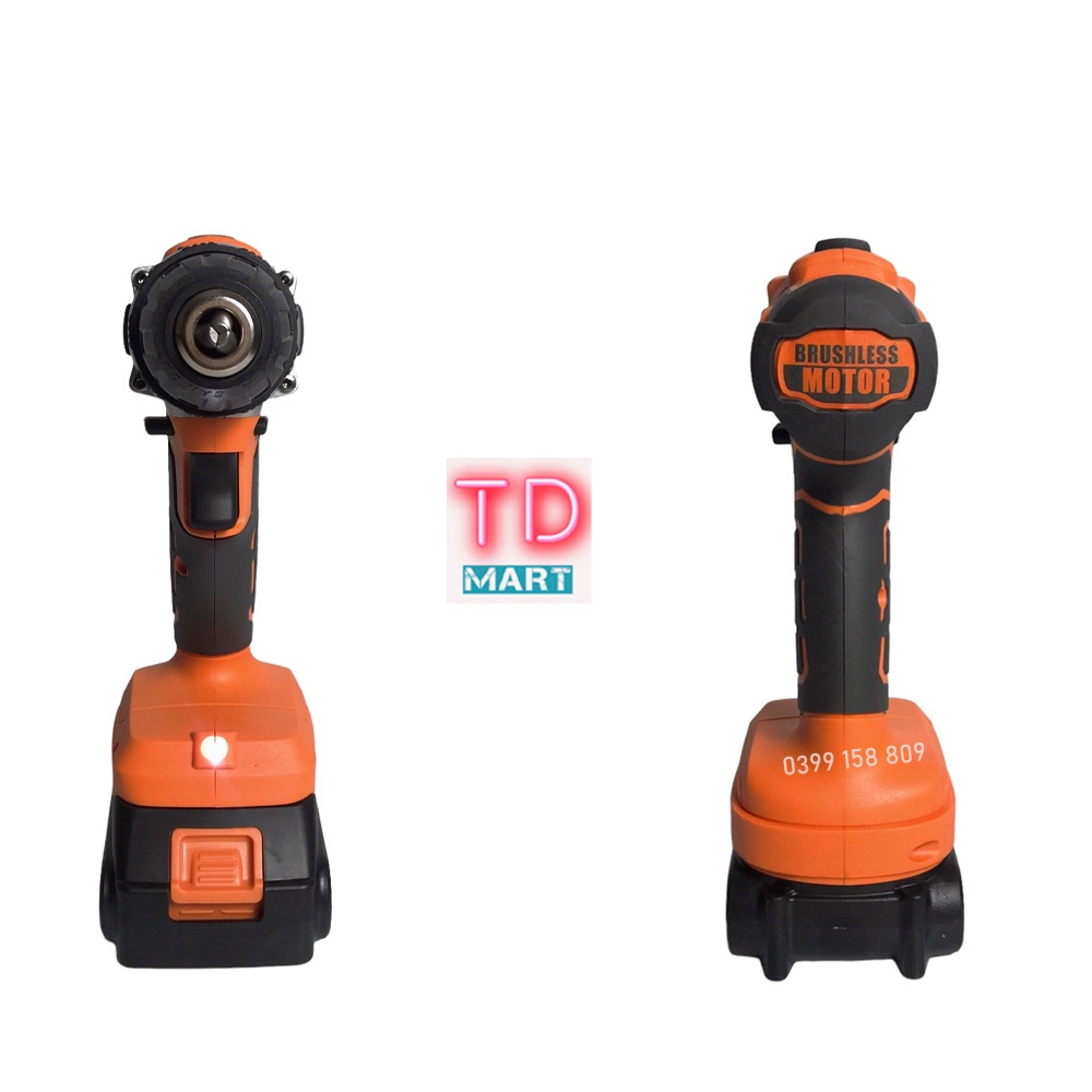 Máy khoan pin 21v MACAN 6021 Không Chổi Than đầu 10mm tặng bộ phụ kiện