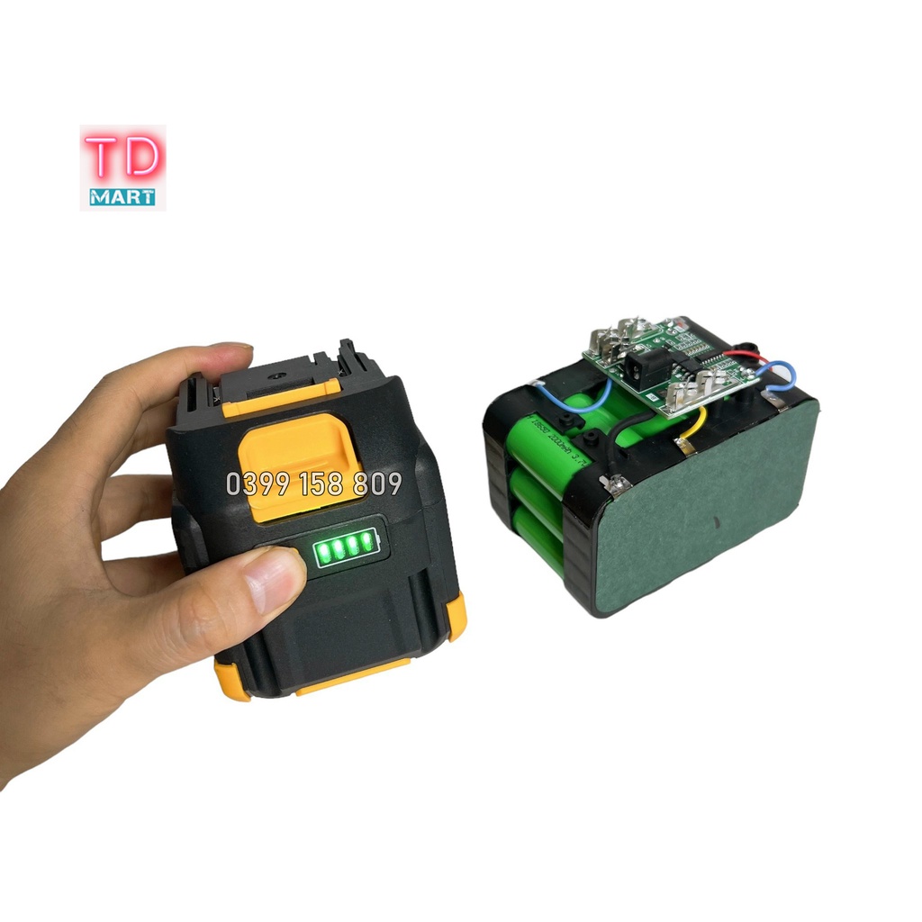 Pin HUKAN 15 cell 21V dung lượng cao chân pin phổ thông vỏ ABS chống va đập