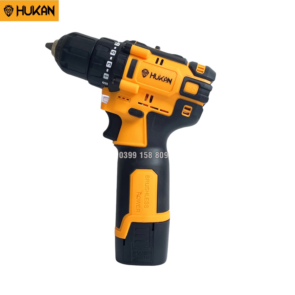 Máy Khoan Dùng Pin 18V Hukan HK-XC5 Không Chổi Than Tặng Bộ Phụ Kiện 24 Chi Tiết
