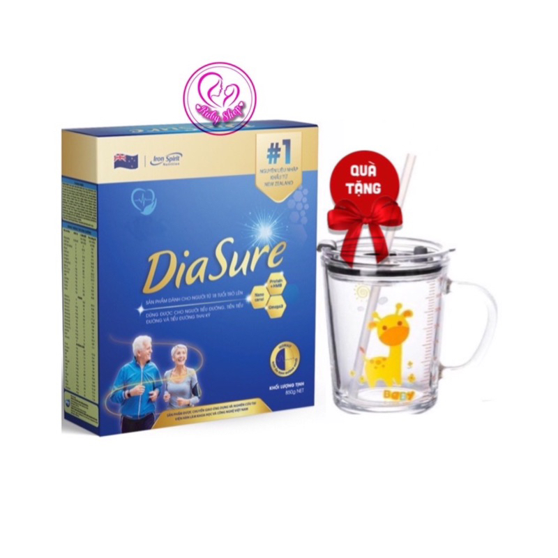 [Hộp giấy 850g] Sữa non Diasure dành cho người tiểu đường hộp giấy 34 gói nhỏ tiện lợi + quà ly