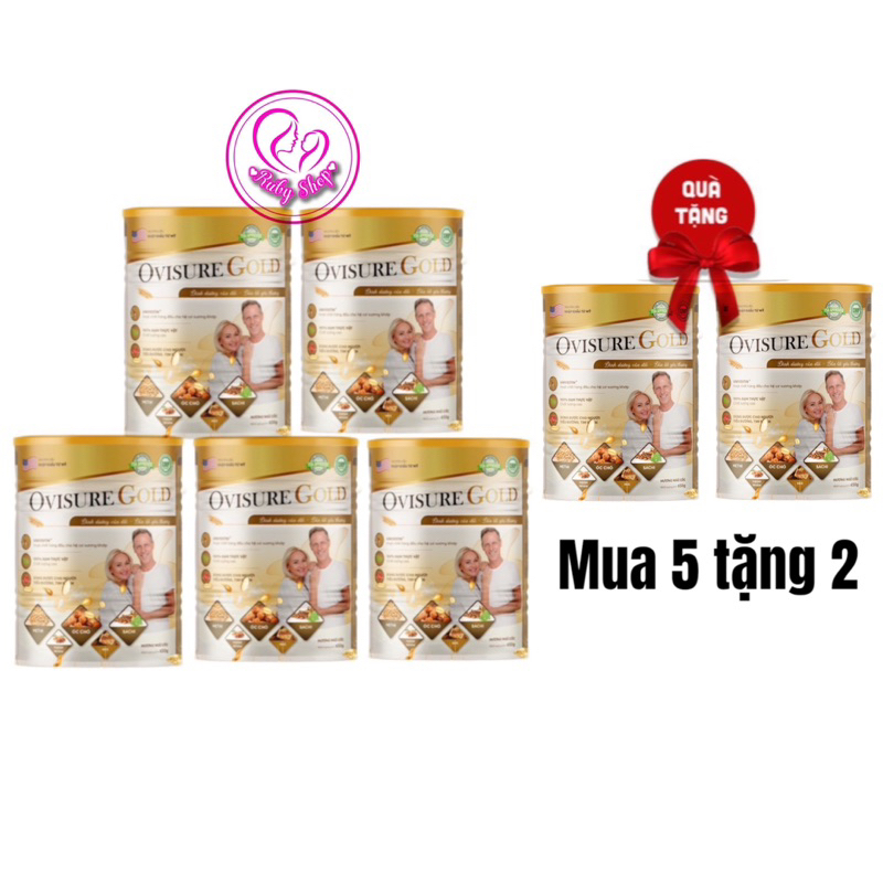 [Mua 5 tặng 2 lon] Sữa hạt xương khớp Ovisure Gold 650g chính hãng date mới - Bổ sung canxi giúp xương chắc khỏe