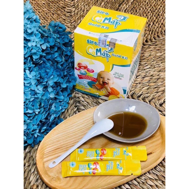Combo 2 hộp siro cá mập gold x2 dành cho bé từ 6 tháng tuổi - Bé ăn khỏe, ngủ ngon,tăng cân tốt + quà