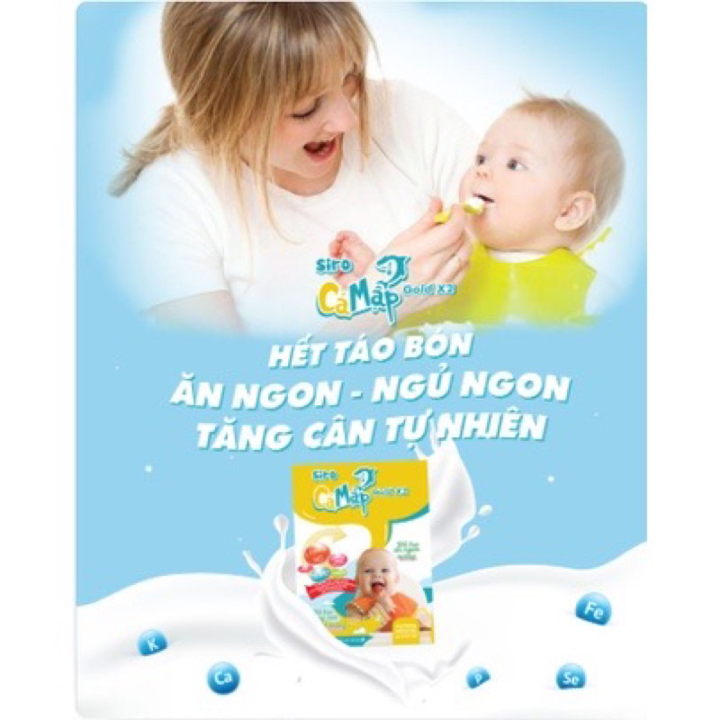 Combo 2 hộp siro cá mập gold x2 dành cho bé từ 6 tháng tuổi - Bé ăn khỏe, ngủ ngon,tăng cân tốt + quà