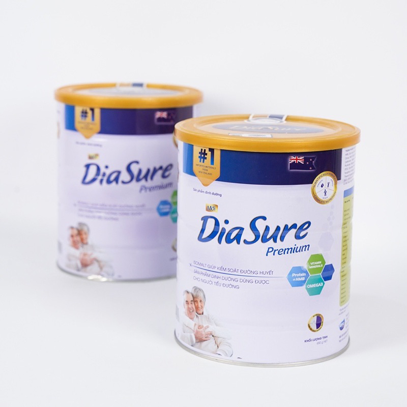 Combo 2 lon sữa Diasure 650g dành cho người tiểu đường chính hãng- Ổn định chỉ số đường huyết hiệu quả