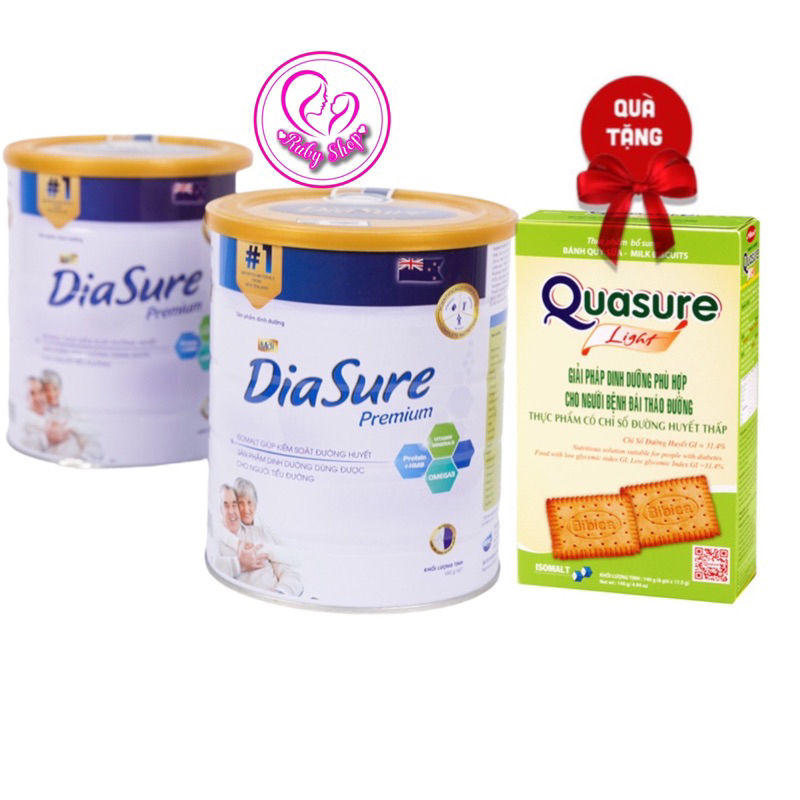 Sữa tiểu đường Diasure lon 650g chính hãng - Ổn định đường huyết, bổ sung dưỡng chất + quà