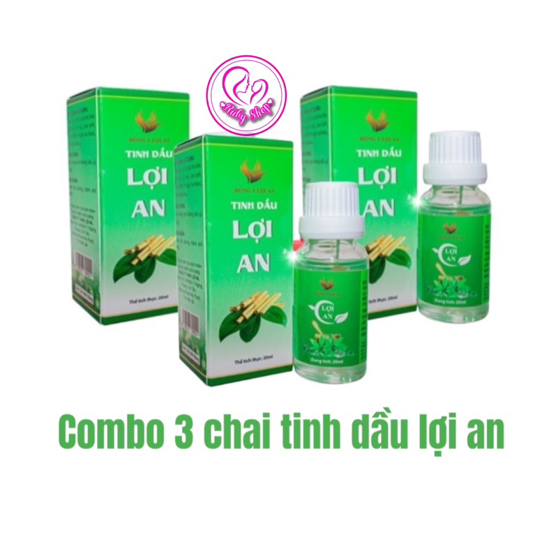 [Giá sỉ ] Combo 3 chai tinh dầu lợi an 30ml chính hãng giá tốt - Dùng cho bé khi họ, sổ mũi, ngạt mũi