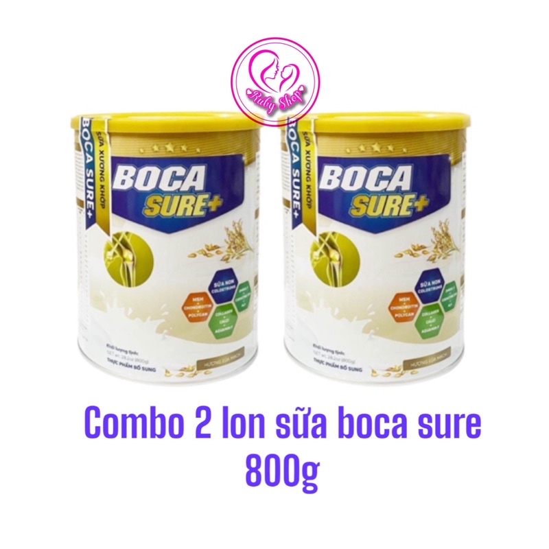 Combo 2 lon sữa Boca sure 800g chính hãng giá tốt - Giúp xương chắc khỏe, dẻo dai
