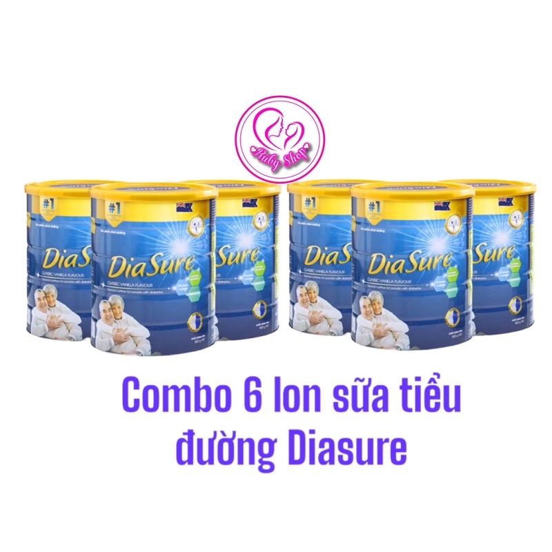 Combo 6 lon sữa tiểu đường Diasure 850g chính hãng giá tốt - Ổn định đường huyết, tăng đề kháng
