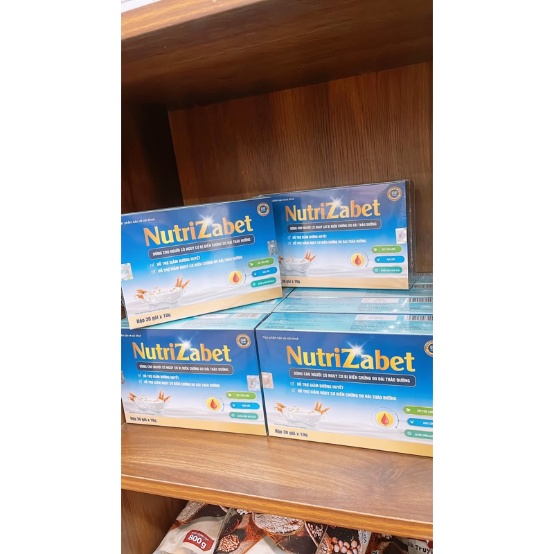 Sữa hạt tiểu đường Nutrizabet hộp 30 gói - Ổn định đường huyết, bổ sung dưỡng chất + quà