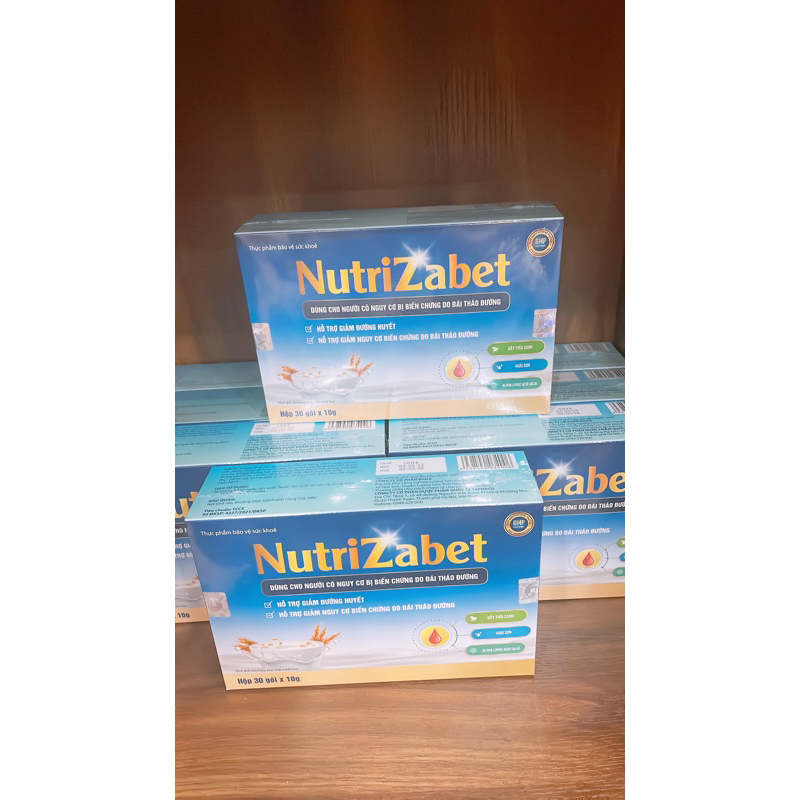 Sữa hạt tiểu đường Nutrizabet hộp 30 gói - Ổn định đường huyết, bổ sung dưỡng chất + quà