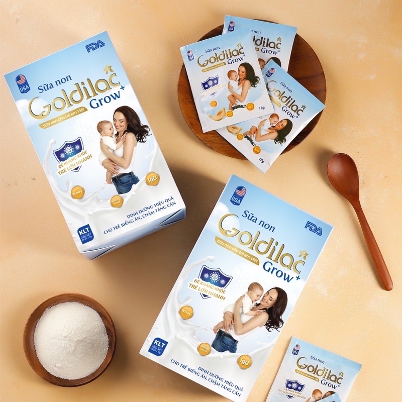 [Mua 2 tặng 1] Sữa non tổ yến Goldilac Grow giúp bé tăng cân, ăn ngon tăng đề kháng, phát triển não bộ
